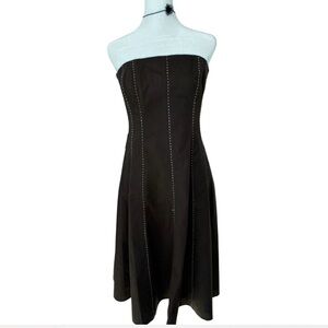 Notice Strapless Chocolate Brown Dress Size 8 New Without Tags